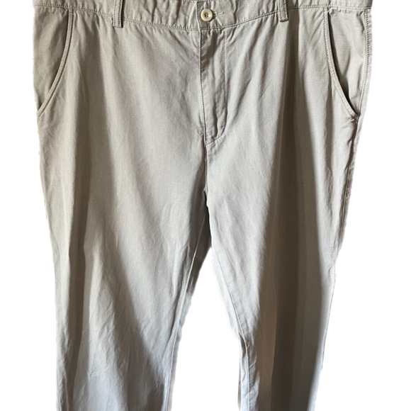 Beige Cotton Mens Work Office Business Trousers high quality - Picture 3 of 5